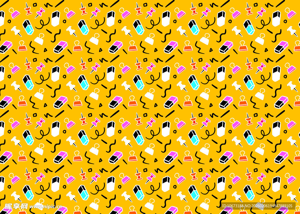 黄色多彩几何图案背景