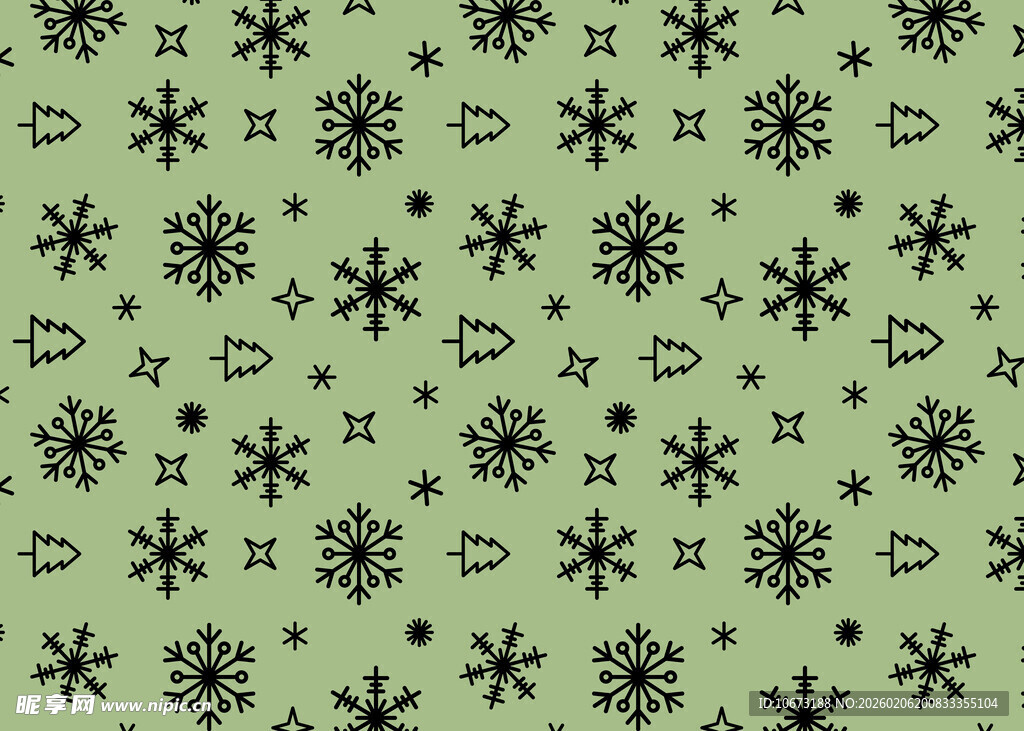 绿色底黑色几何图案纹理