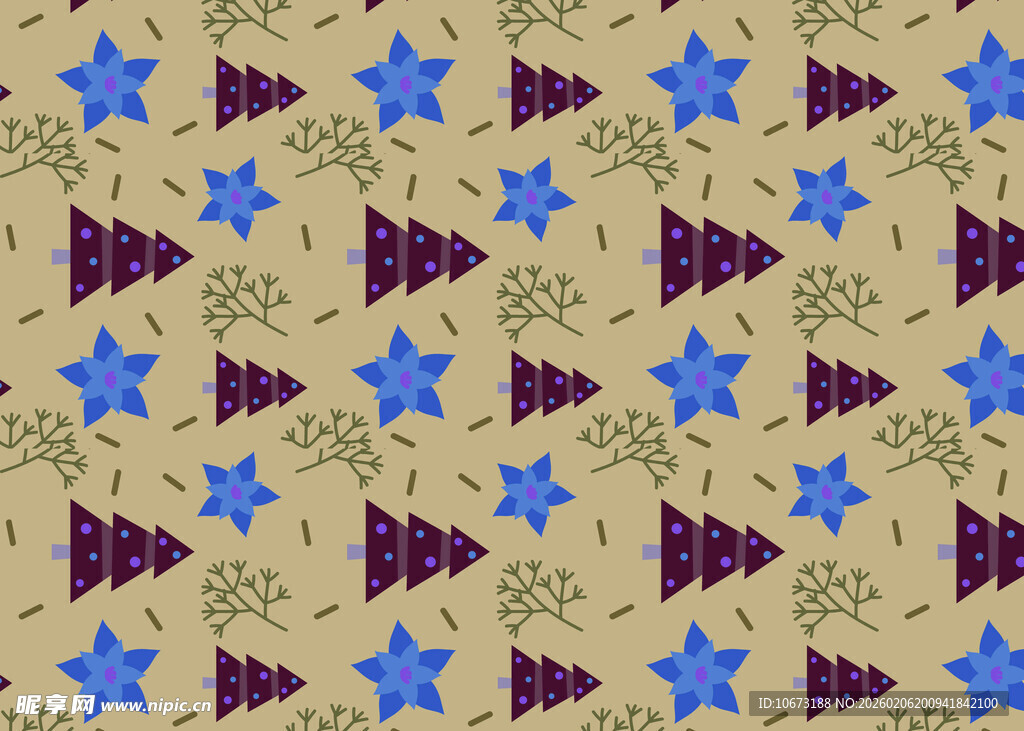 星星三角形几何图案背景