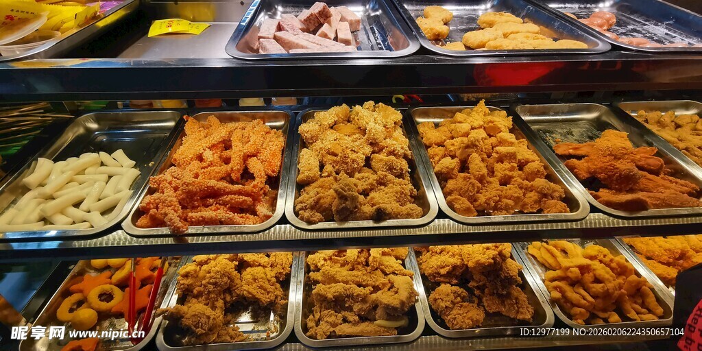 多样美味小吃陈列展示