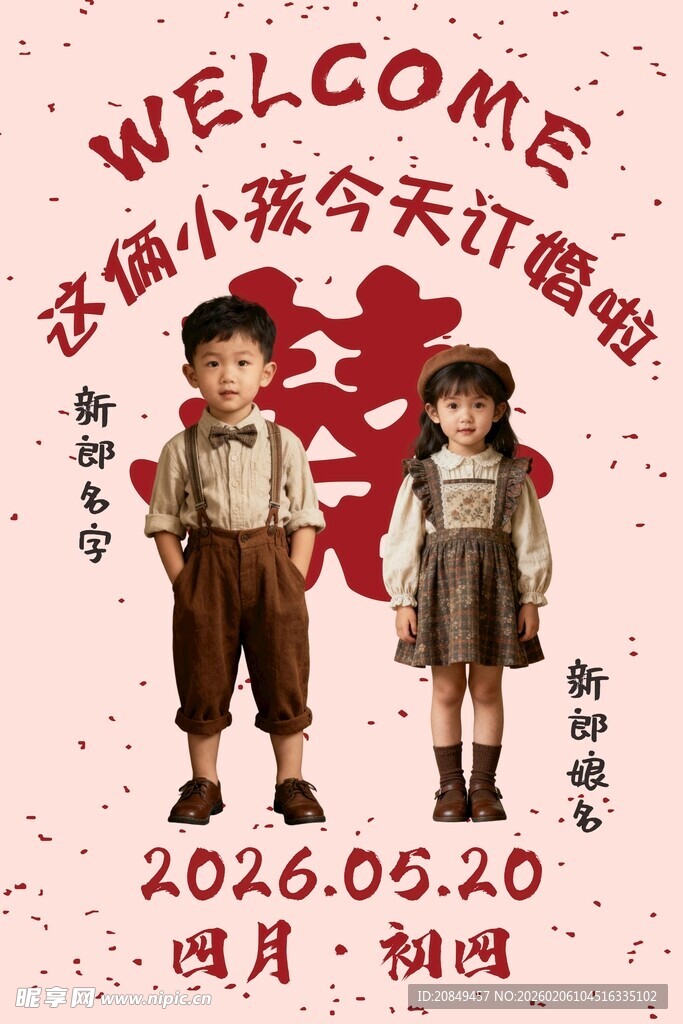 这俩小孩今天订婚啦