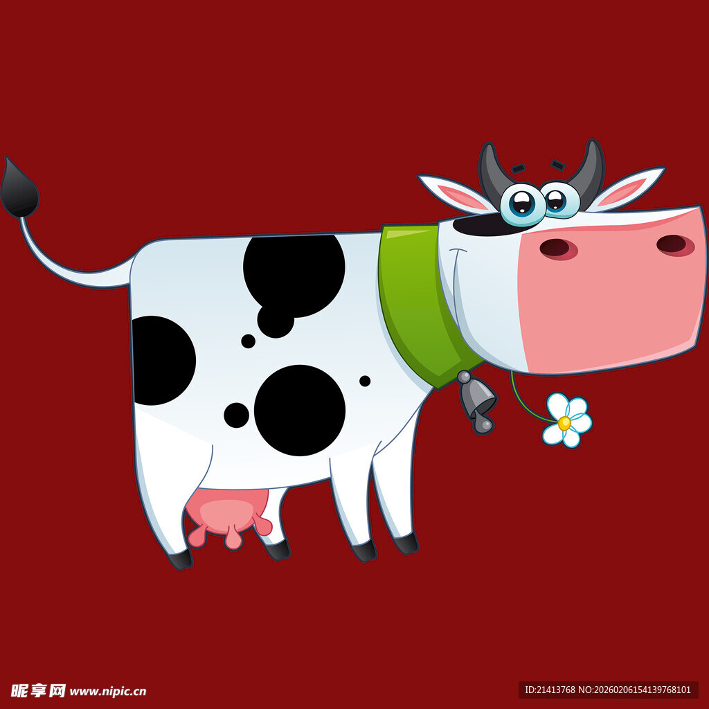 可爱卡通奶牛形象