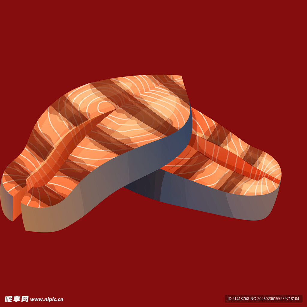 两块美味烤三文鱼排