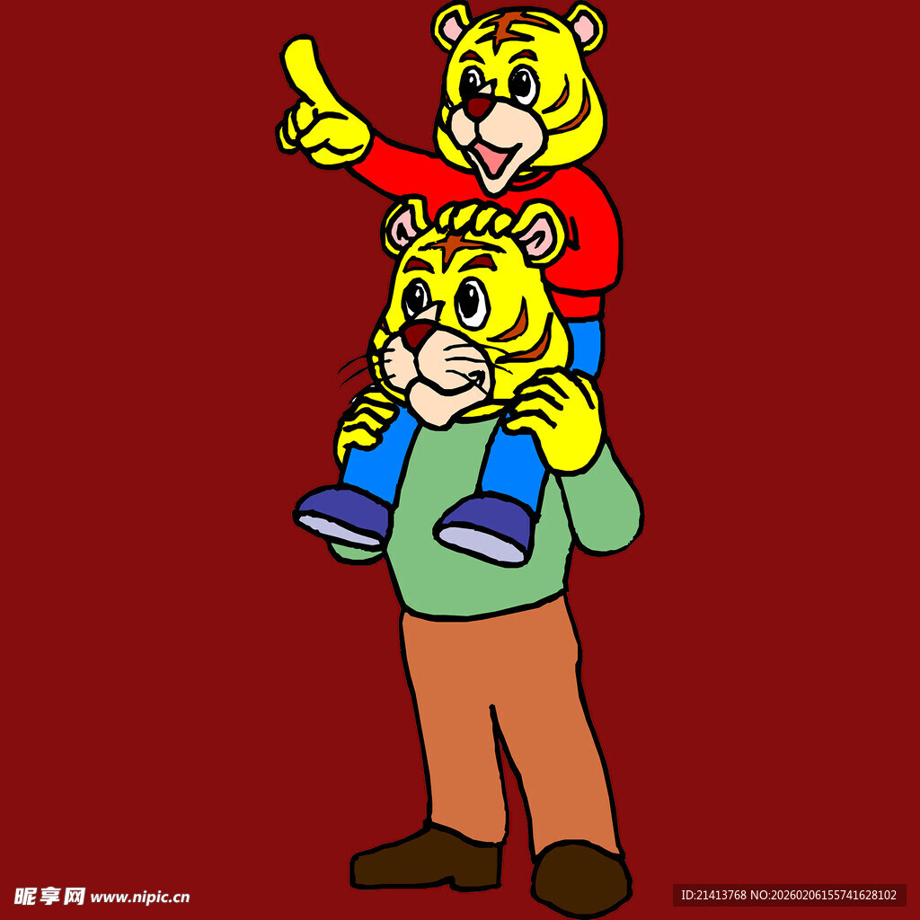 父亲肩头的孩子