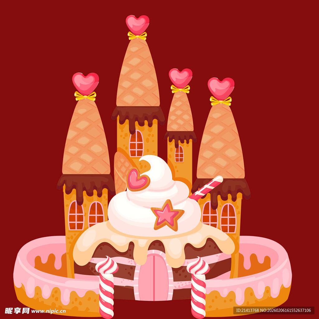 梦幻甜蜜的糖果城堡