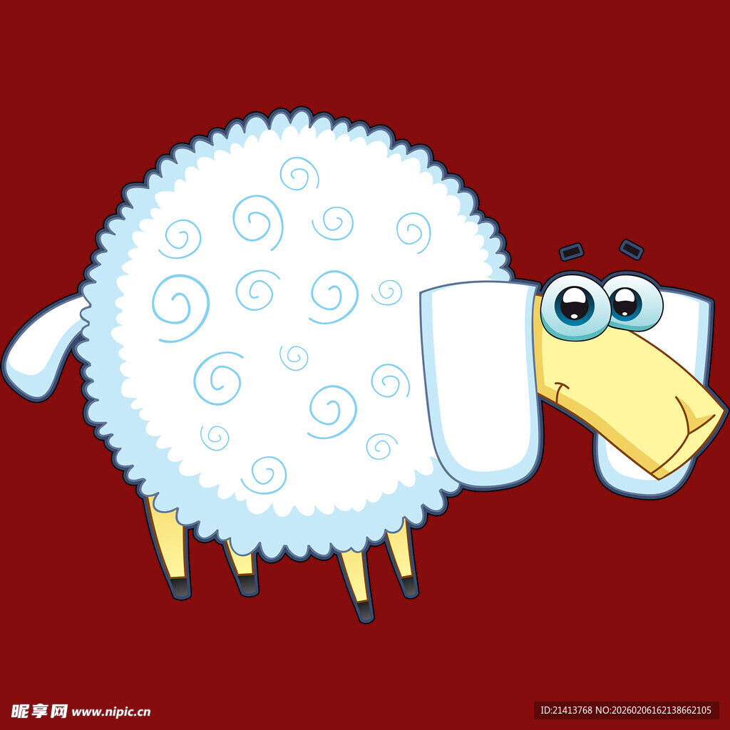 可爱卡通绵羊形象
