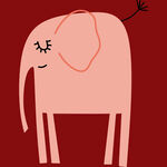 可爱卡通小象插画