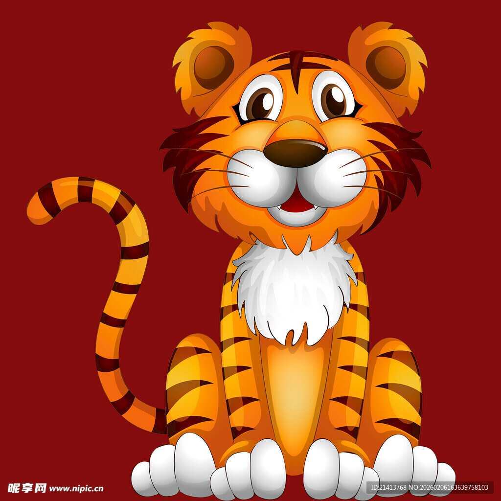 可爱卡通小老虎形象