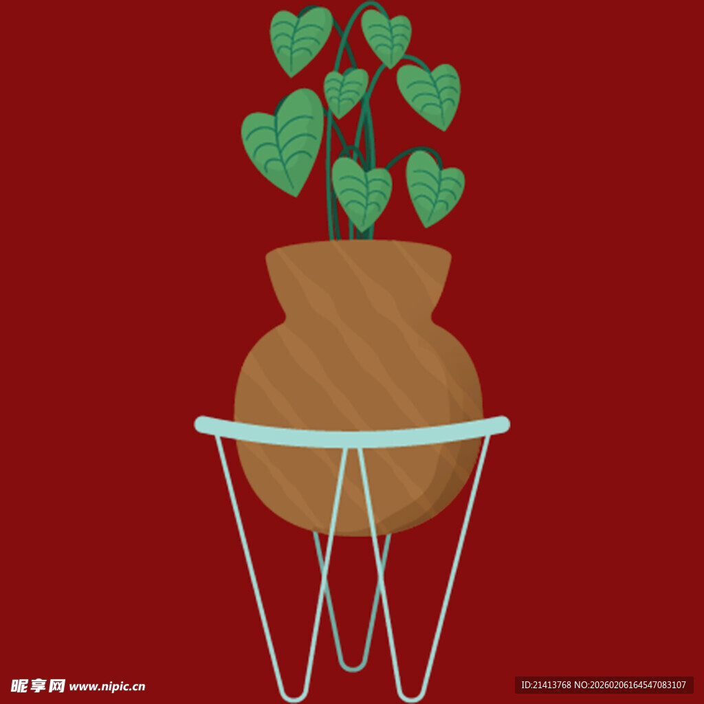 心形绿植悬挂花盆