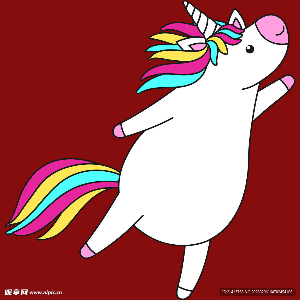 跳跃的彩虹独角兽