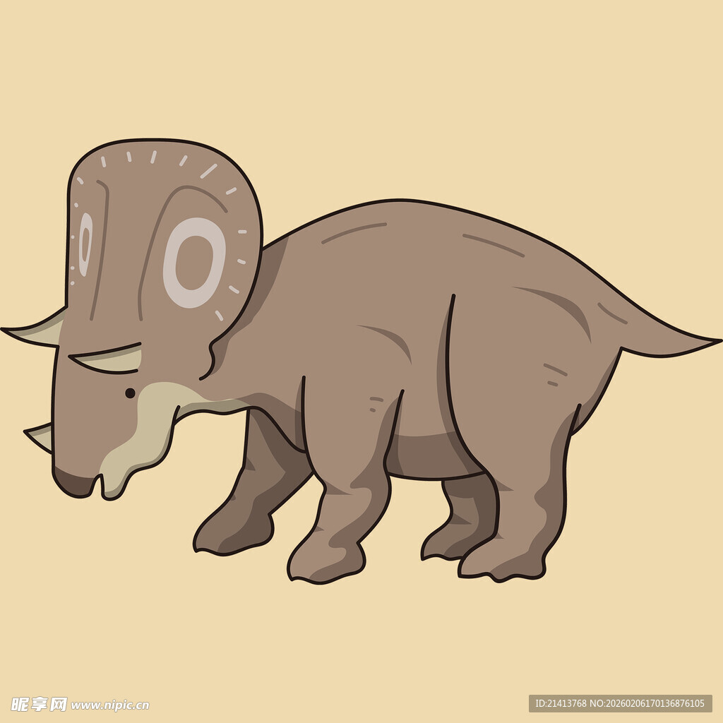 卡通三角龙形象展示