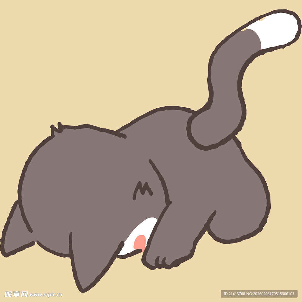 趴着打盹的可爱小猫咪