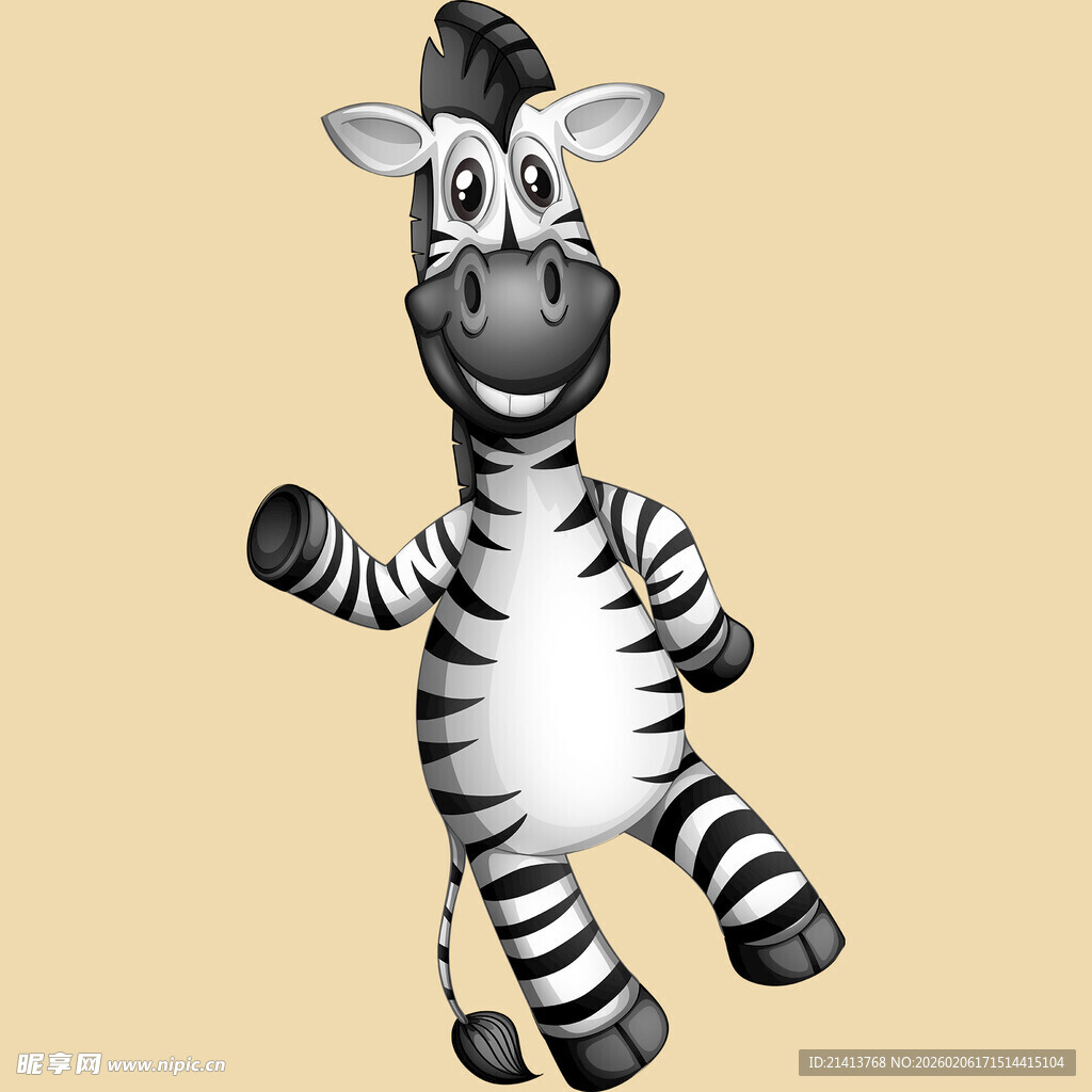 可爱斑马卡通形象