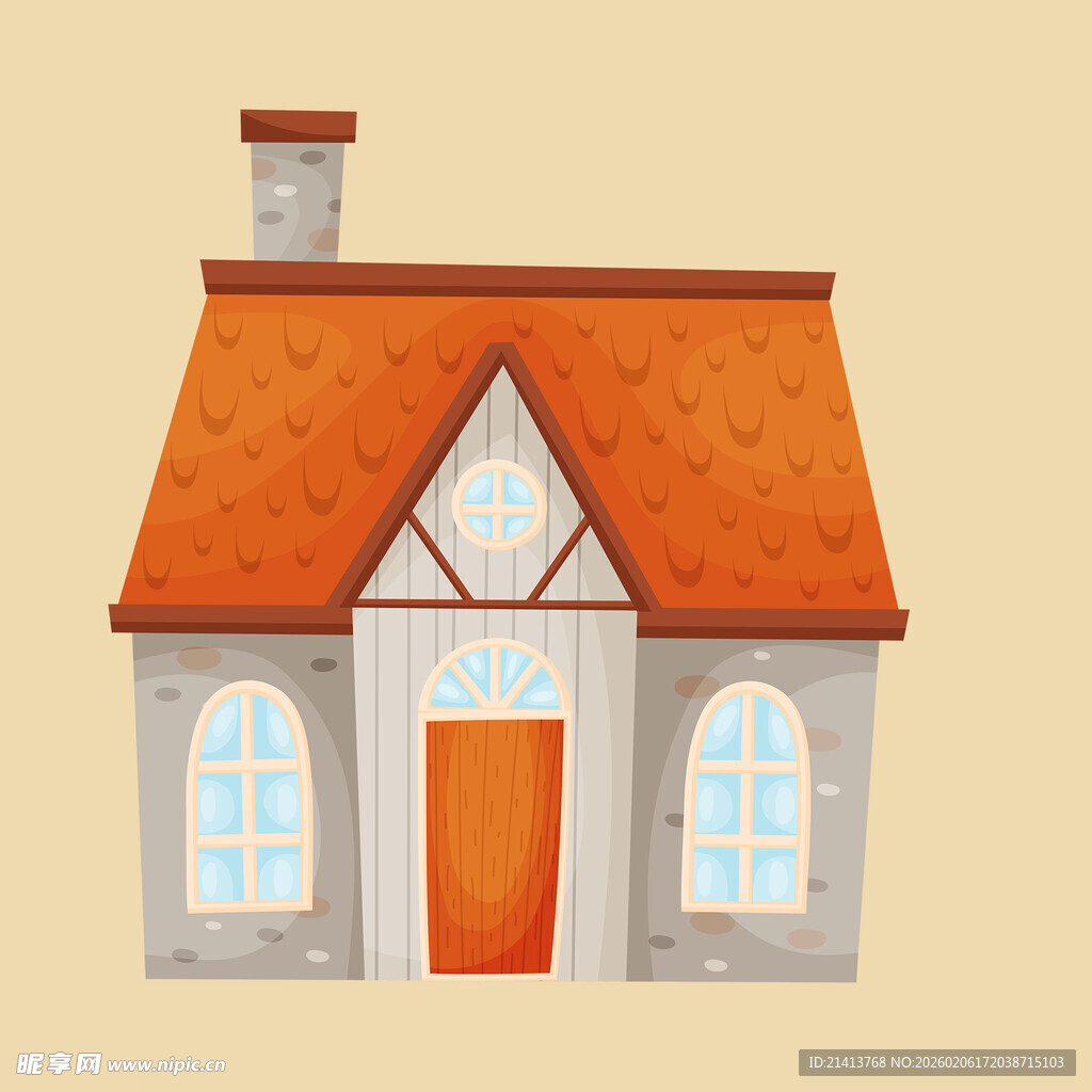 可爱卡通小房子