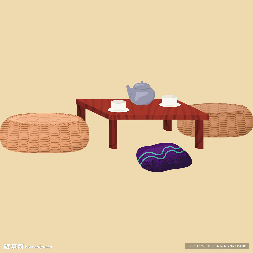 日式茶室场景布置