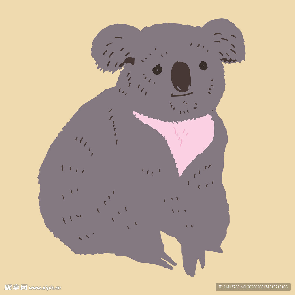 可爱考拉插画