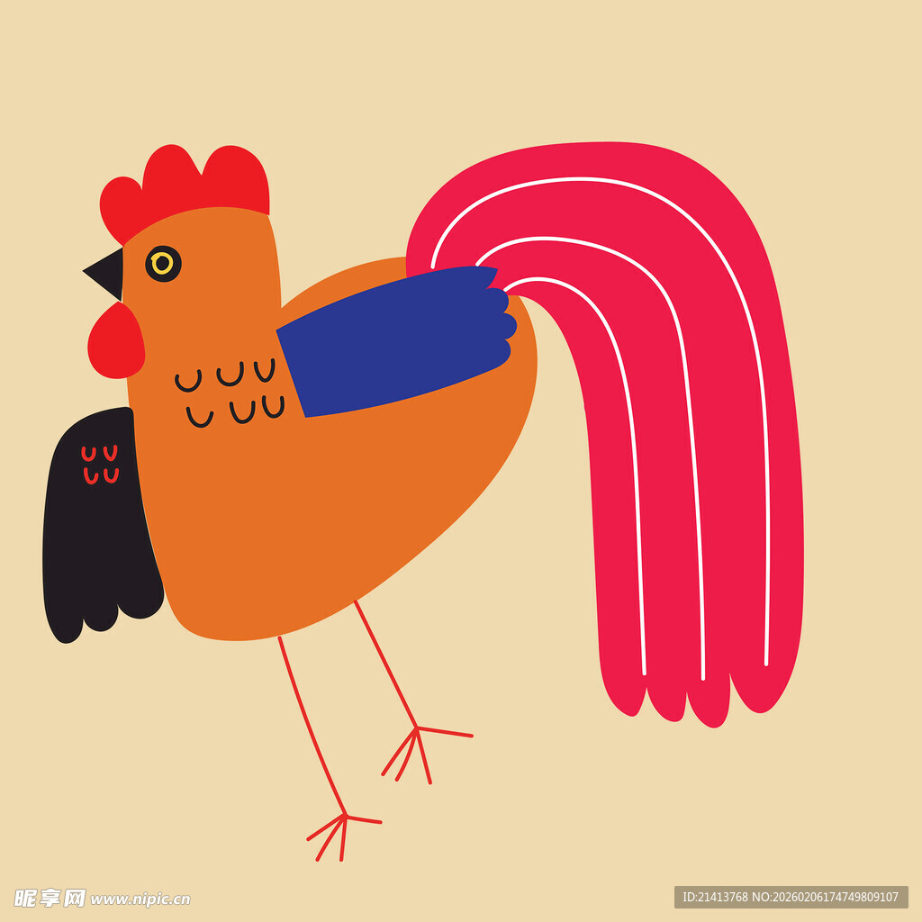 卡通公鸡形象