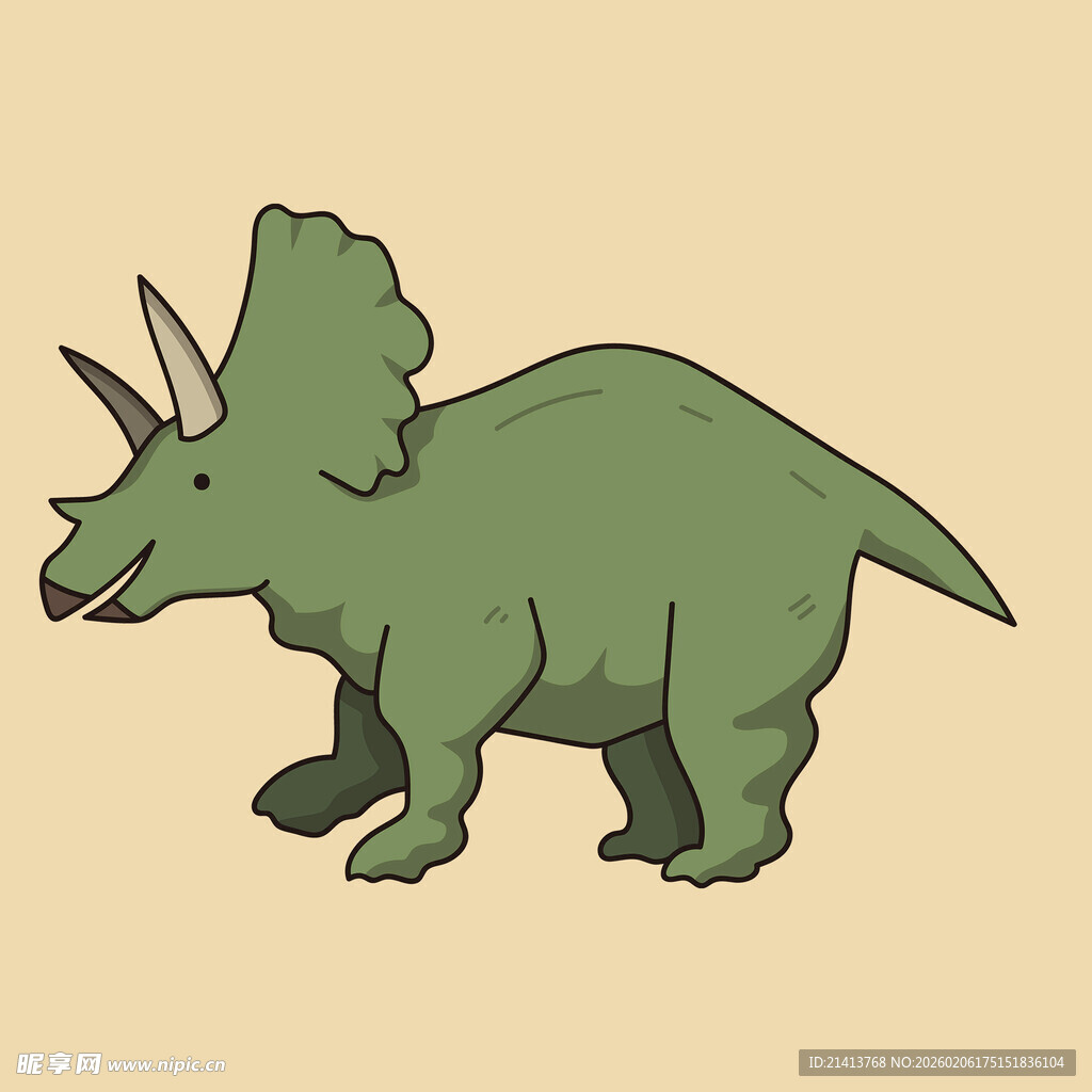 卡通形象的三角龙