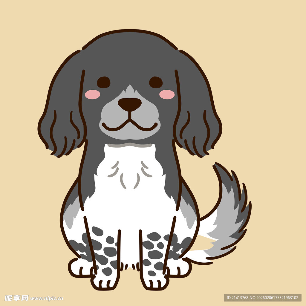 可爱斑点小狗卡通形象