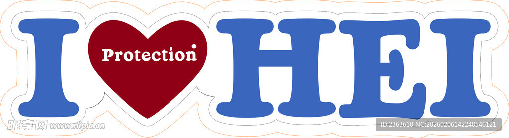 爱心字母装饰图案