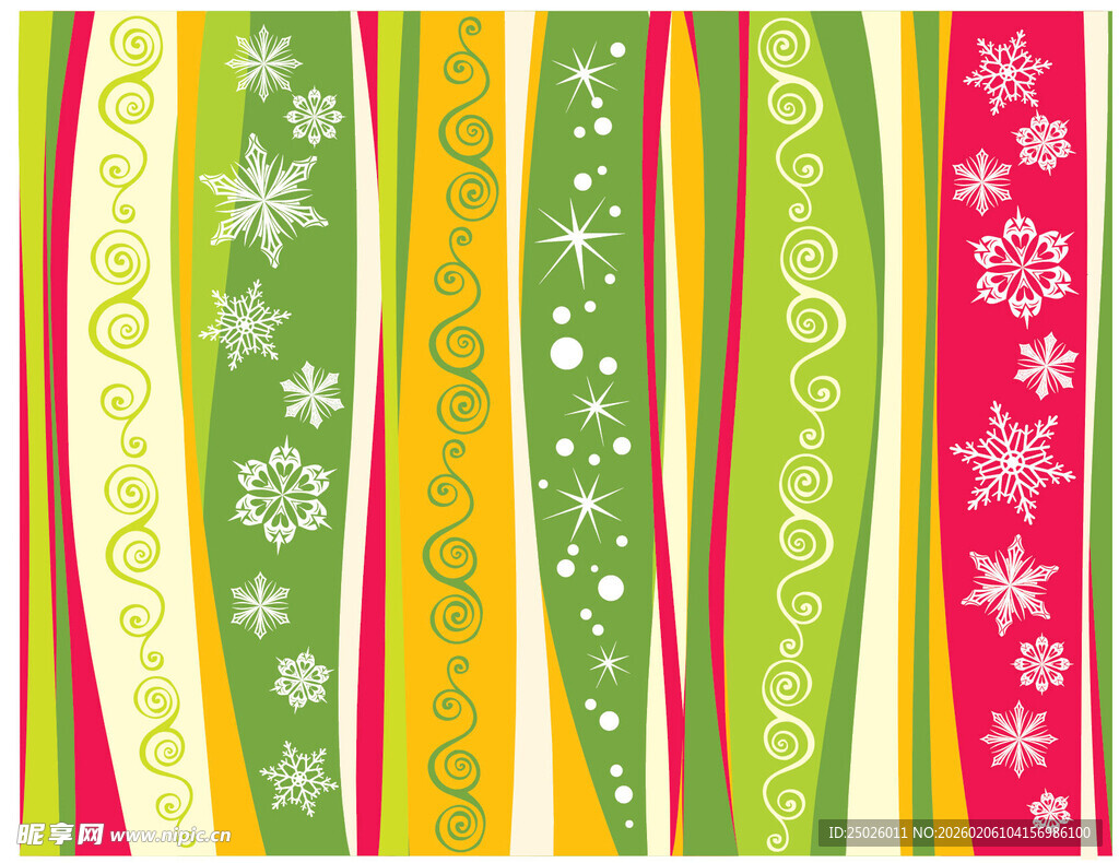多彩圣诞条纹装饰图案