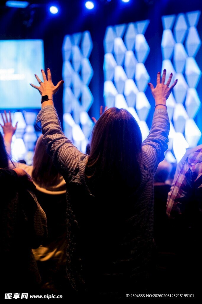 观众在演出中热情举手