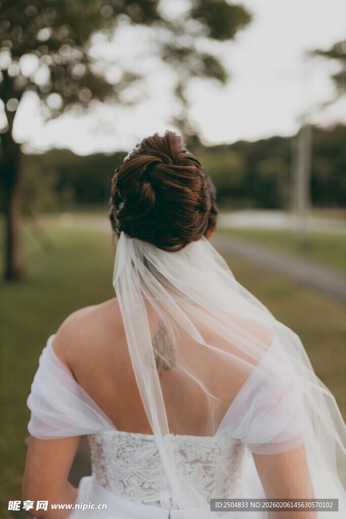 新娘背影 浪漫的婚礼瞬间