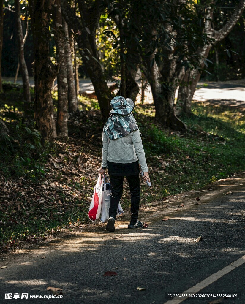 林间独行的背包客