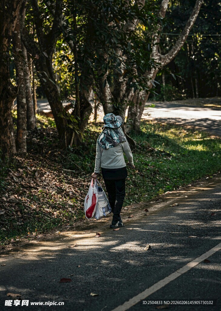 林间独行的背包客