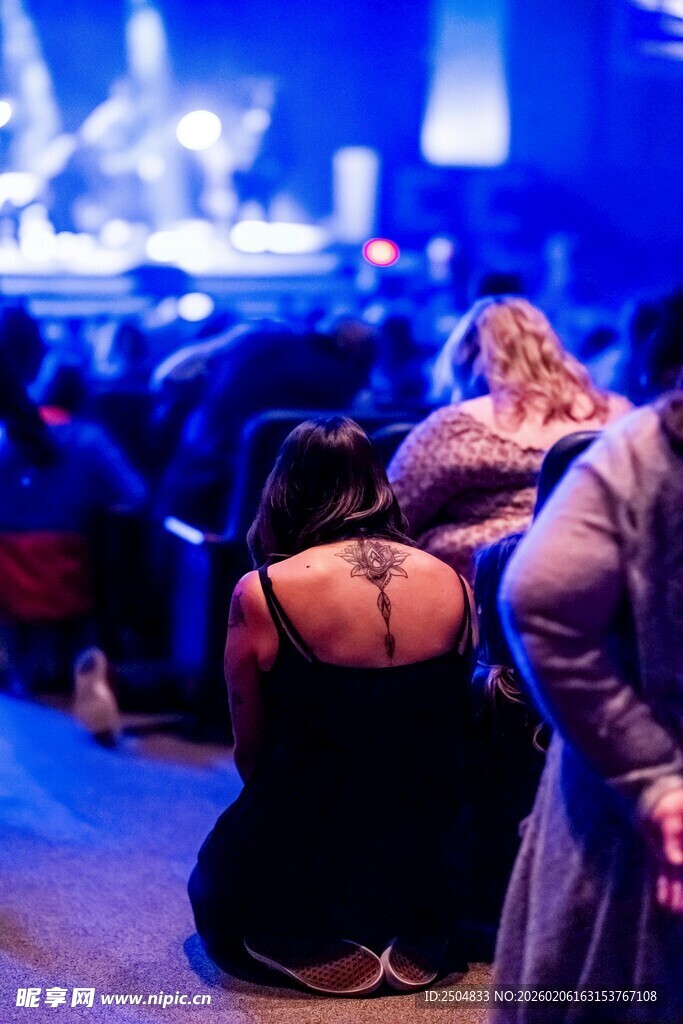 演唱会现场观众背影