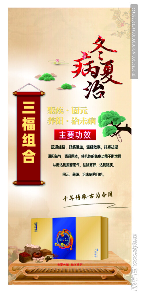 冬季滋补膏方展会宣传海报