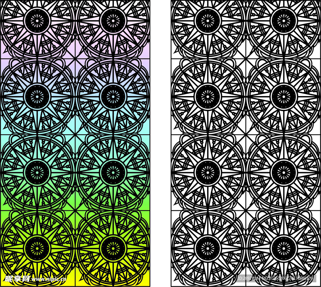 多彩与黑白几何图案纹理