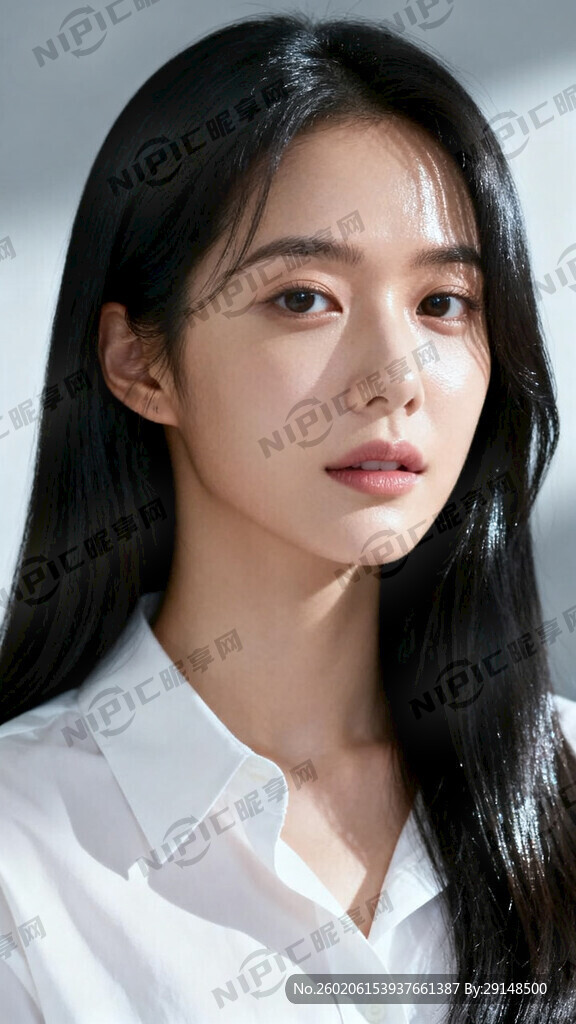 亚洲美女 半身肖像