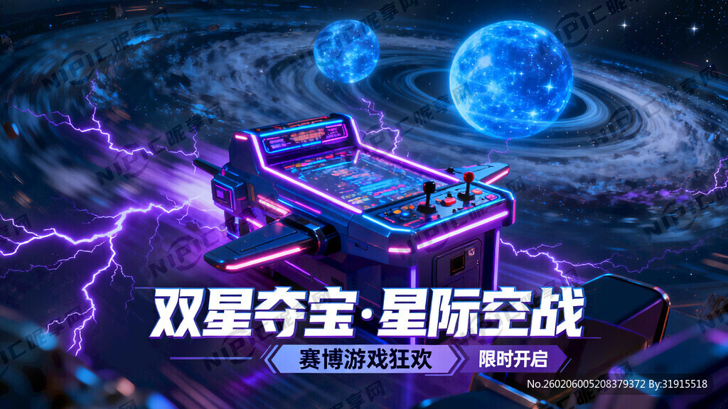 设计一个海报 赛朋克风的蓝紫色