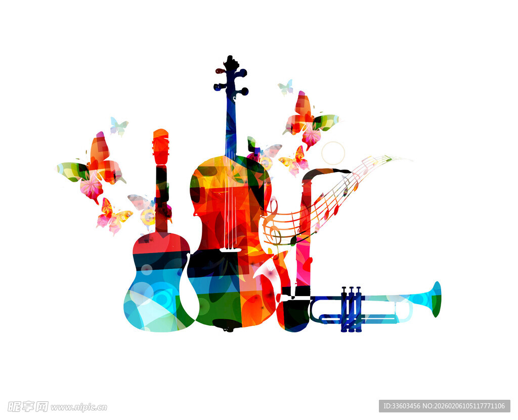 多彩乐器与蝴蝶梦幻组合