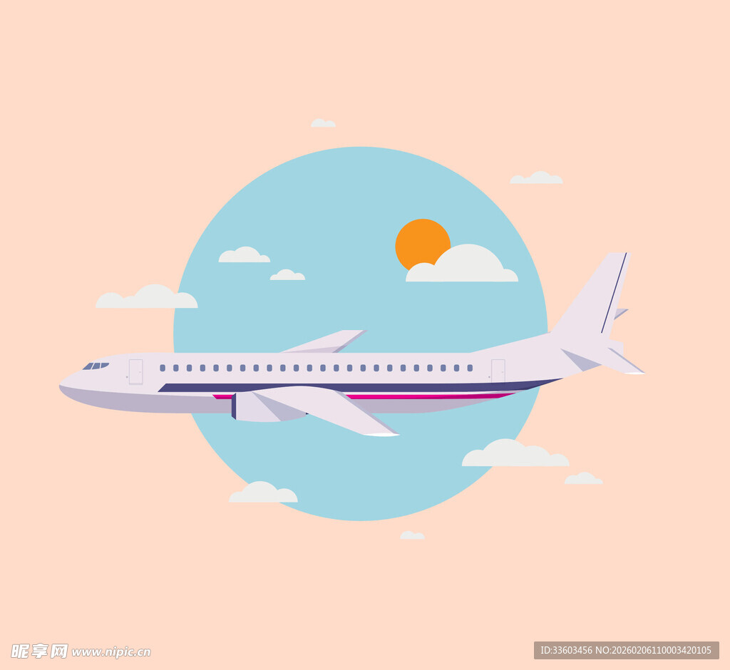 空中飞行的客机