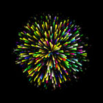 绚丽多彩烟花绽放瞬间