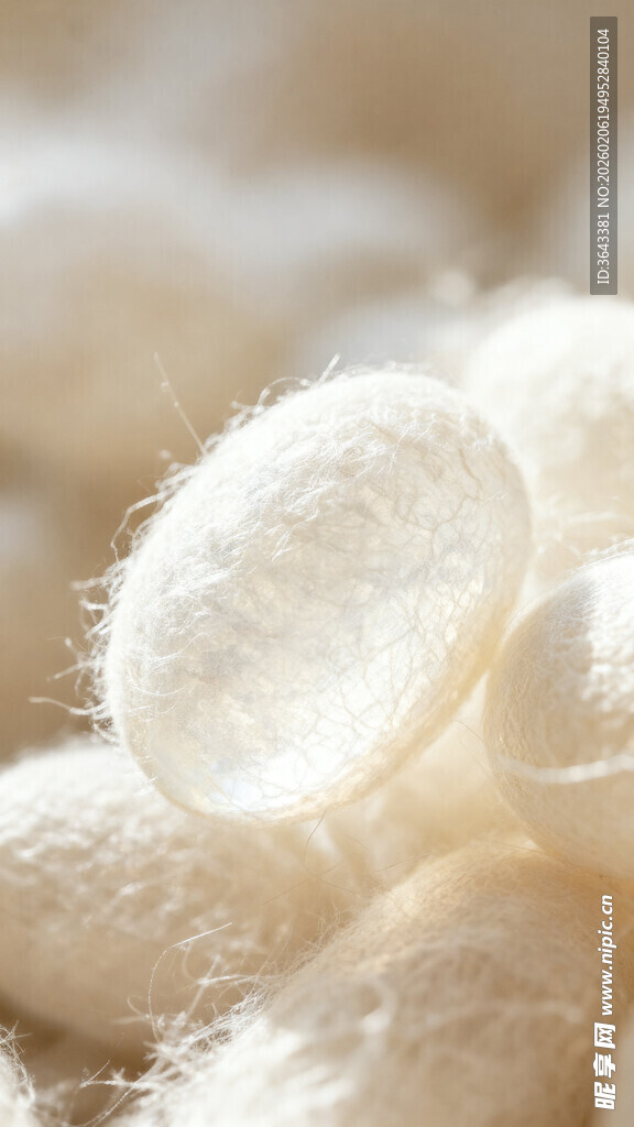 蝉蛹 柔软毛绒圆形物品特写