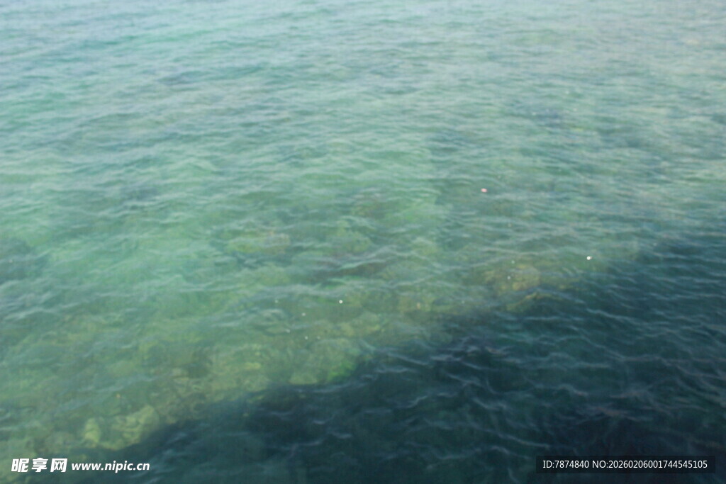 三亚清澈海面下的光影世界