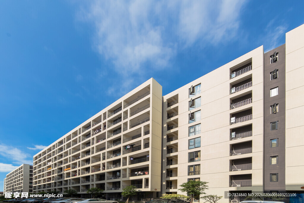 现代高层居民住宅楼群