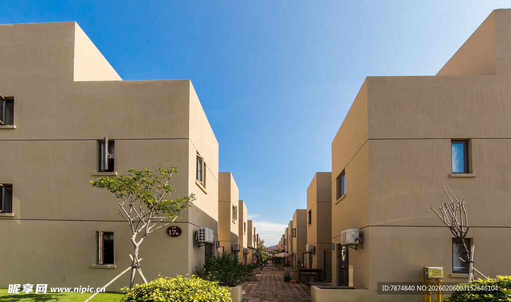 现代风格联排住宅景观