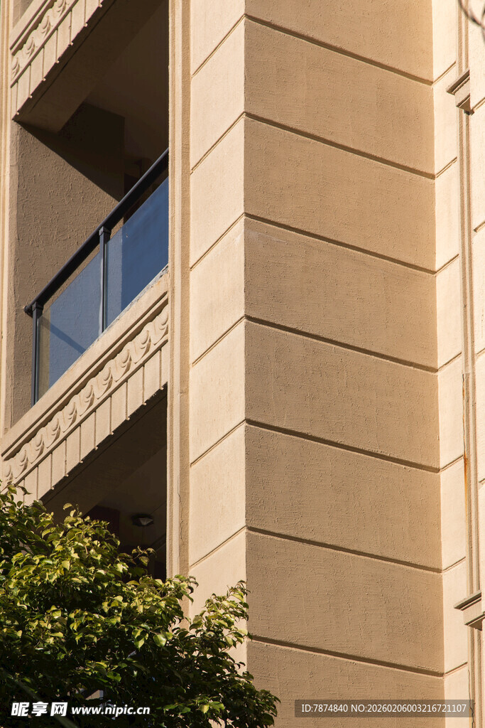 现代建筑外观局部特写