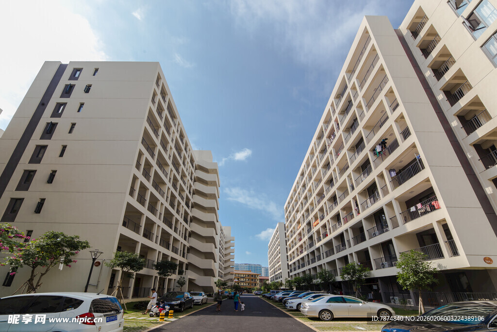 城市中林立的现代居民楼