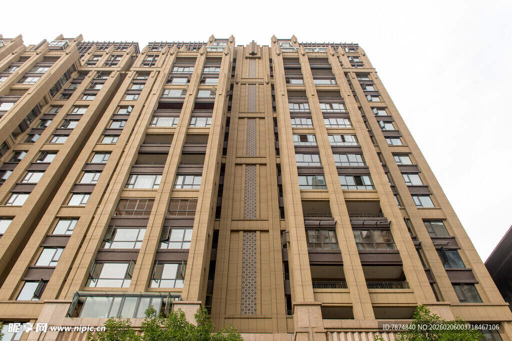 现代高层住宅楼外观