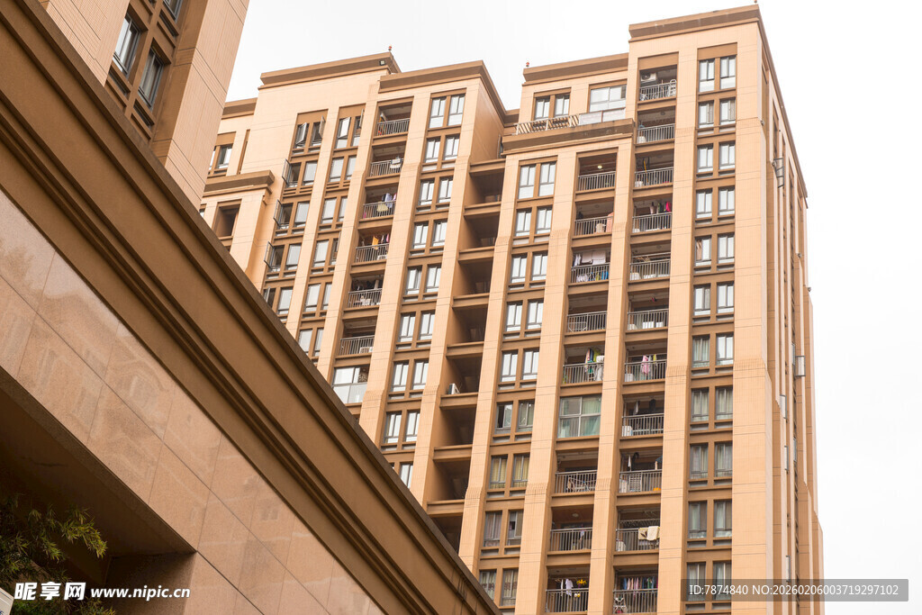 高层住宅楼外观景致