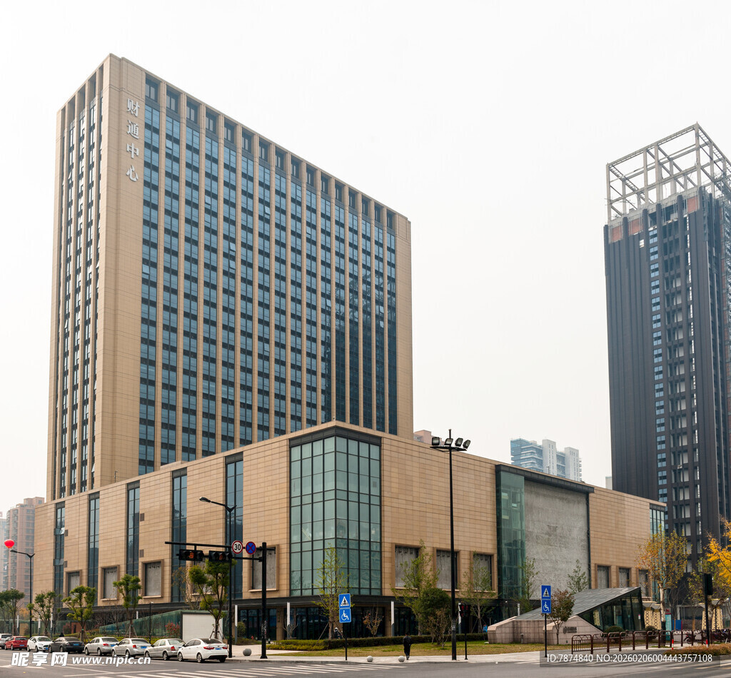 城市中的现代化高楼建筑群