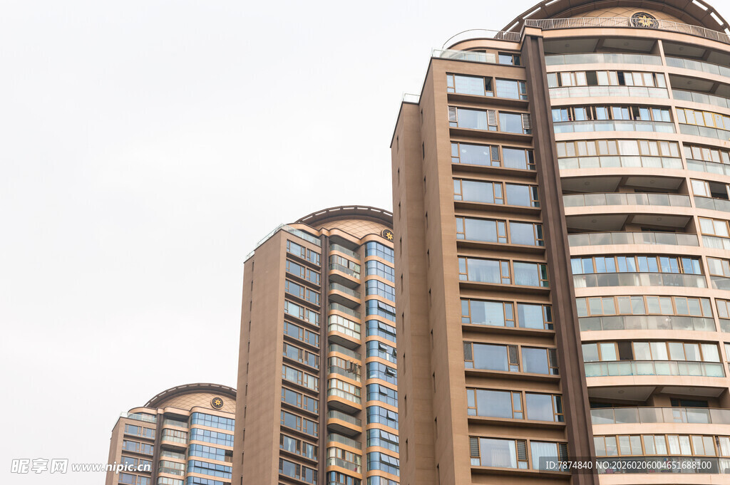 高层住宅楼外观景致