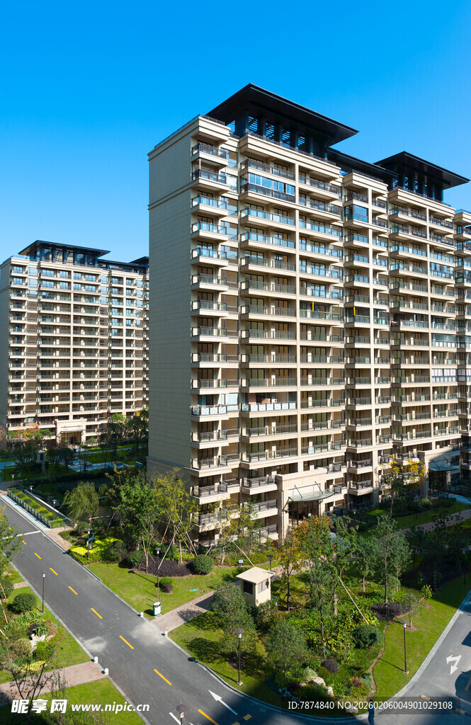 高层住宅区的优美景观
