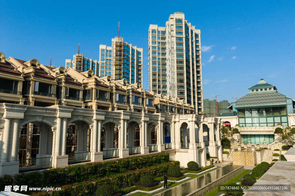 欧式风格城市建筑群景观