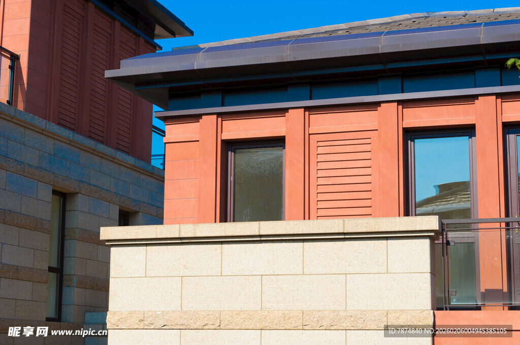 红砖建筑局部景观